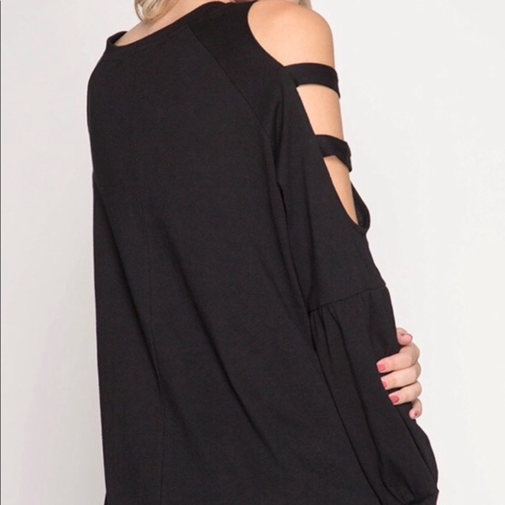 Last one comfy ladder with Balloon sleeve knit top - Picture 2 of 5